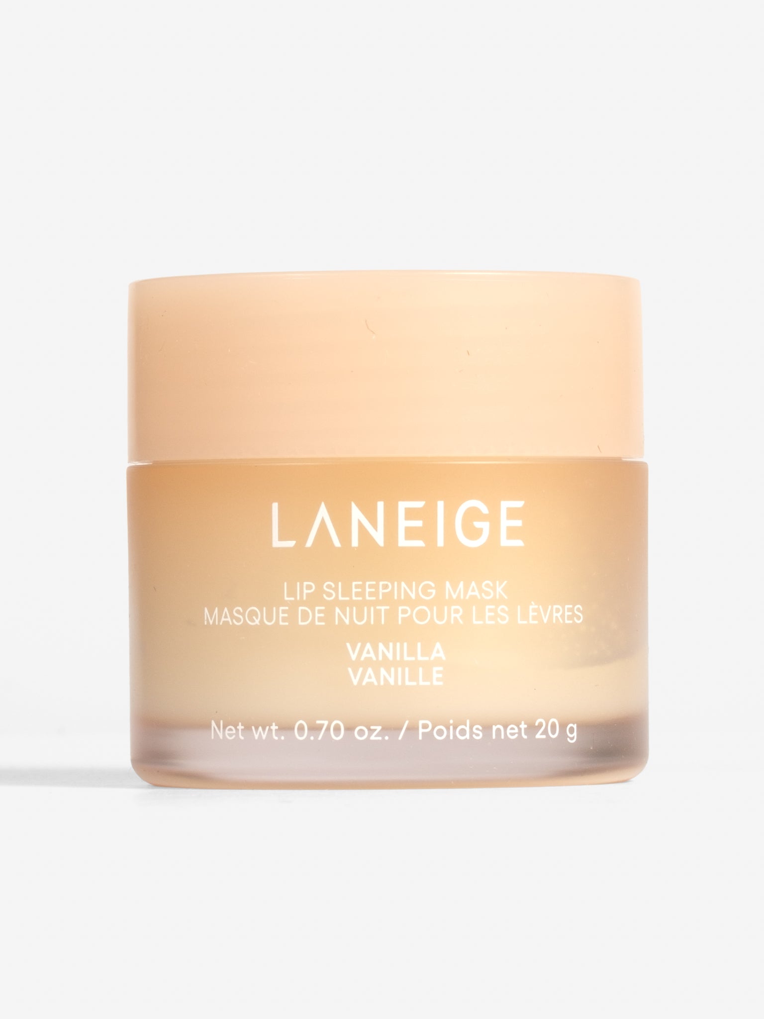 Laneige Lip Sleeping Mask in Vanilla, a hydrating overnight lip treatment jar