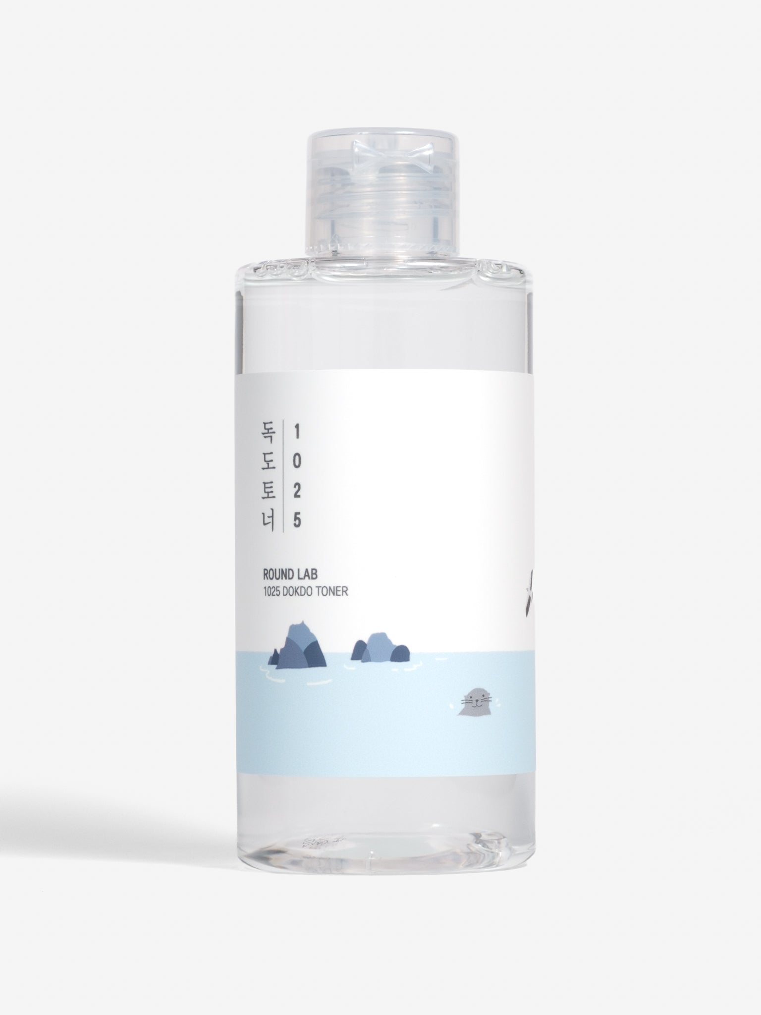 Round Lab 1025 Dokdo Toner bottle, a gently exfoliating and hydrating Korean toner