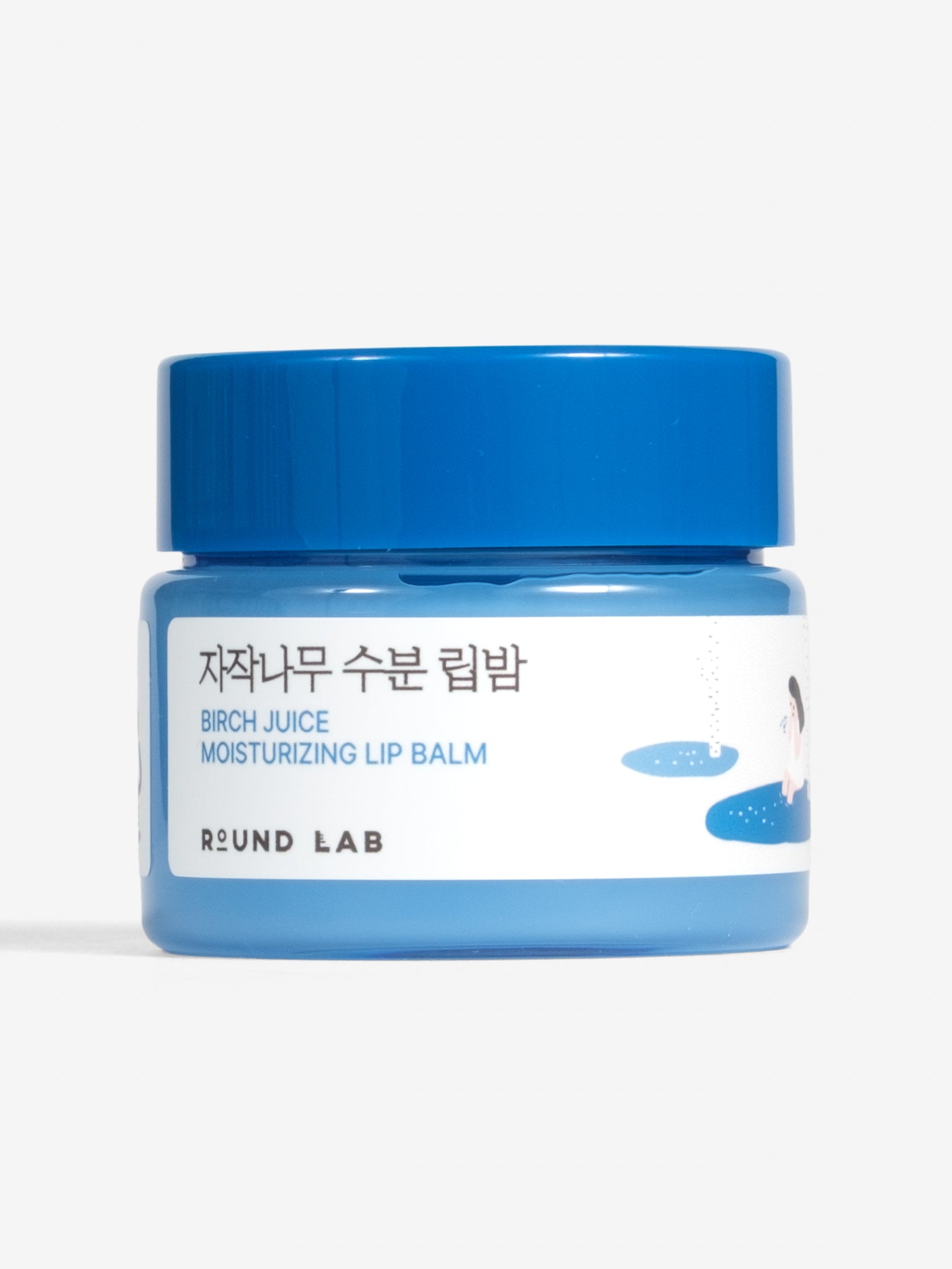 Round Lab Birch Juice Moisturizing Lip Balm jar, a hydrating birch sap lip balm