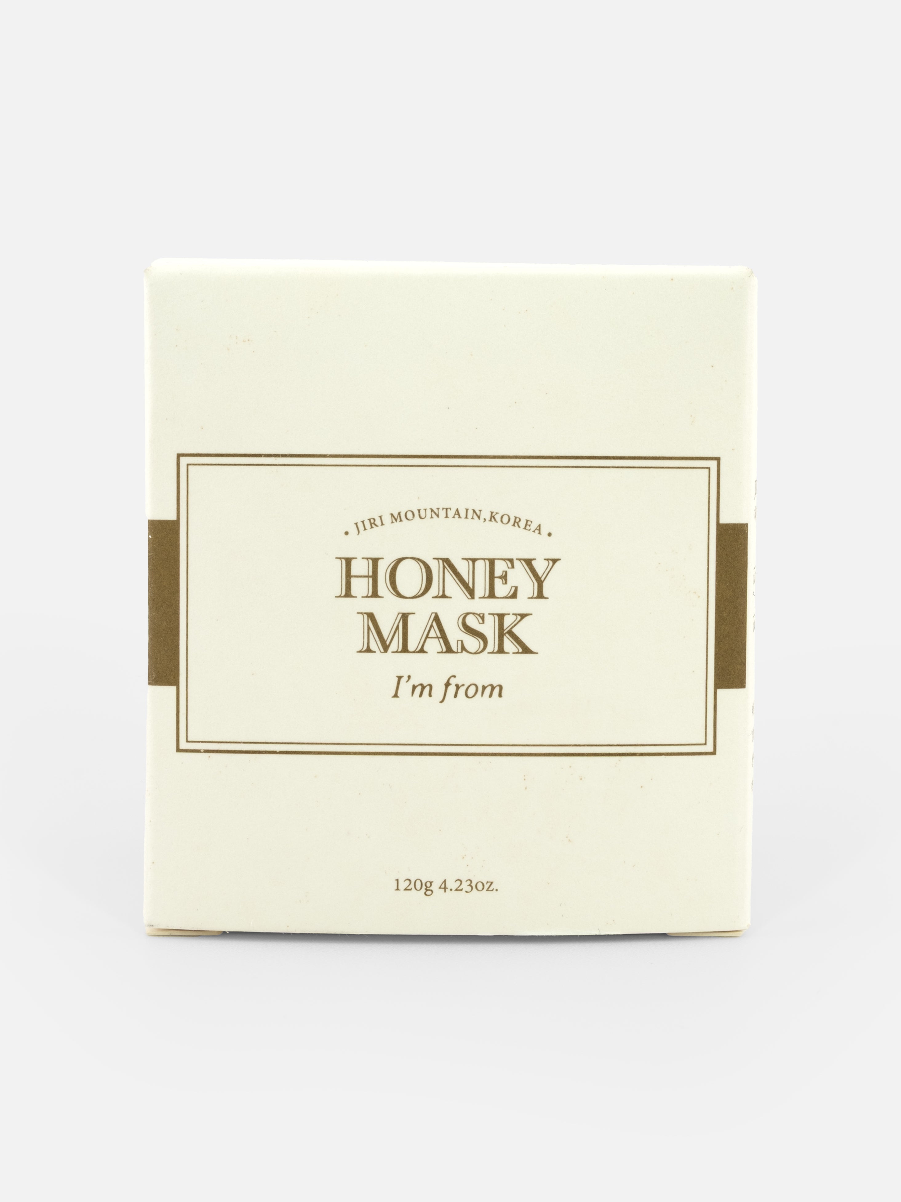 Im from Honey Mask 120g box on light grey background