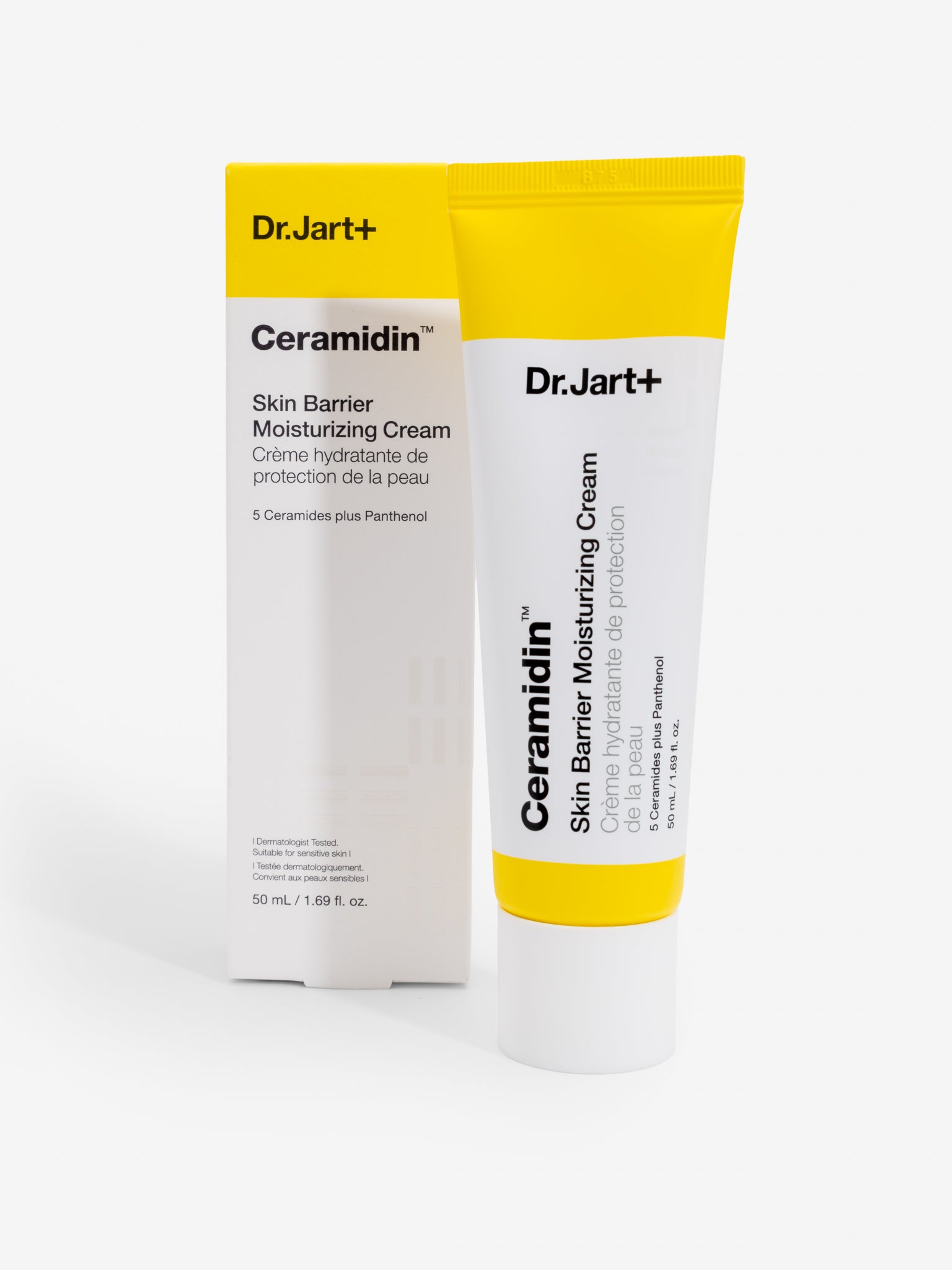 Dr. Jart+ Ceramidin Skin Barrier Moisturizing Cream packaging on a white background