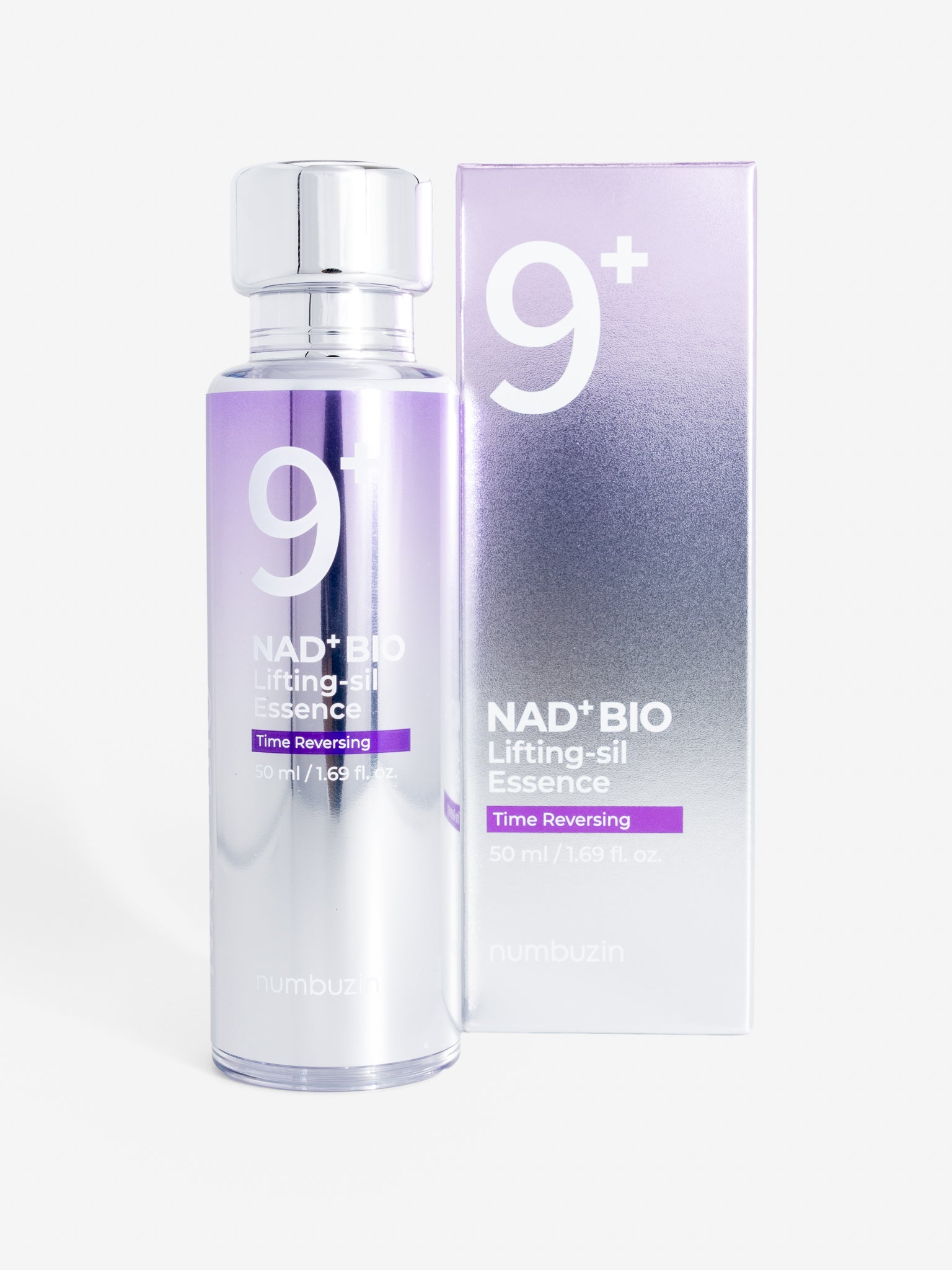 numbuzin NAD+ Bio Lifting-Sil Essence bottle and packaging on a white background