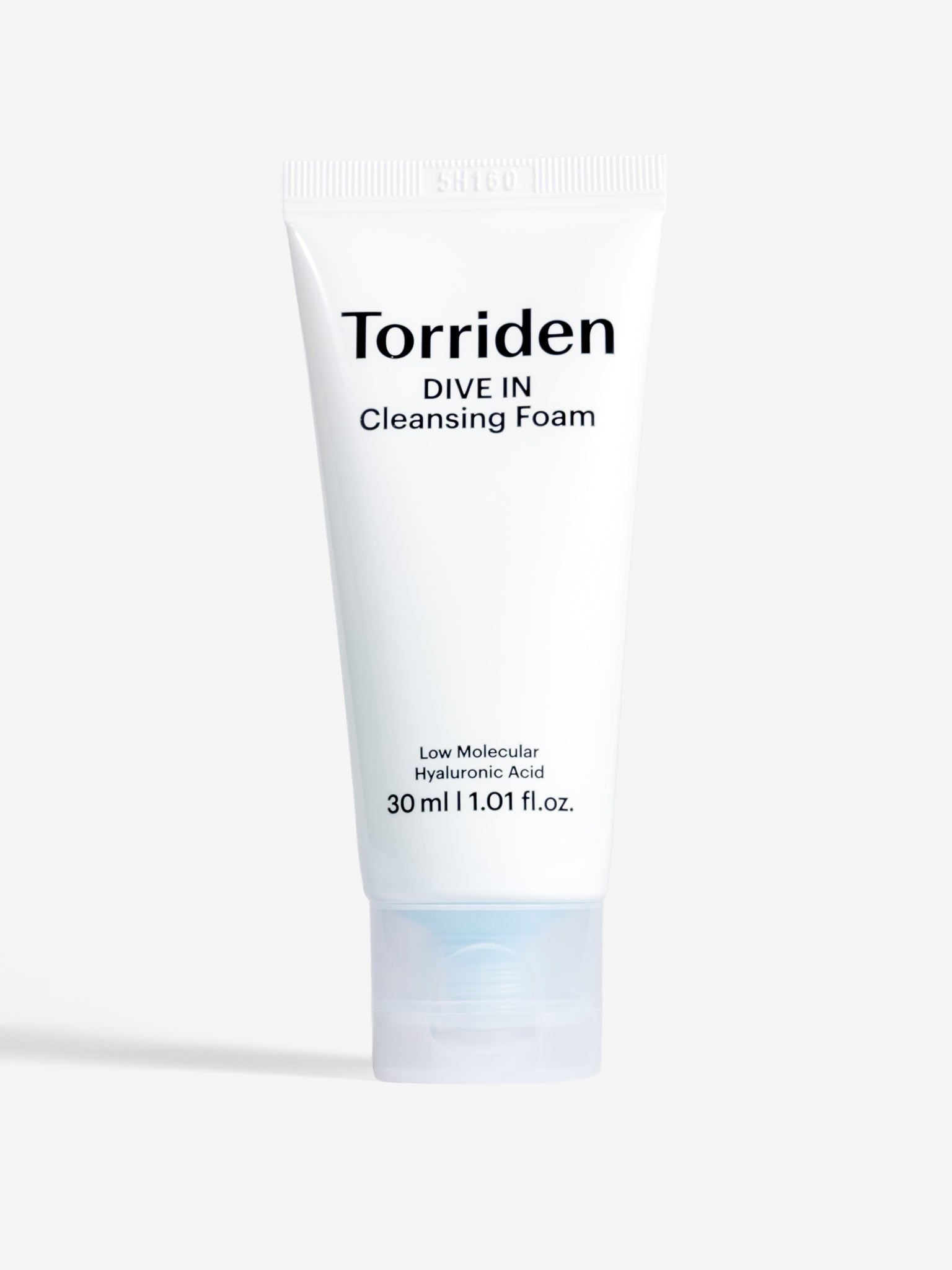 Torriden dive in cleansing foam tube 30ml on a white background