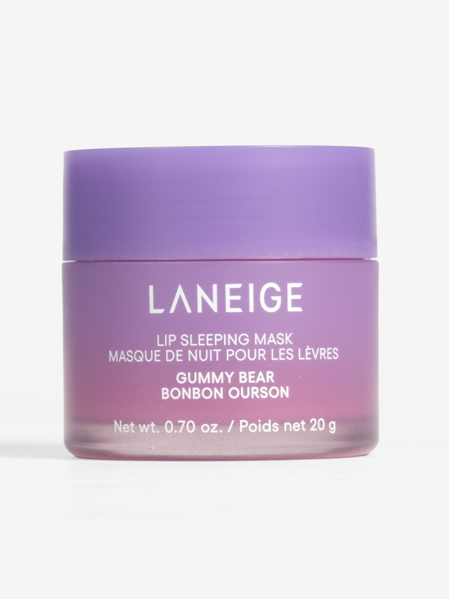 Laneige Lip Sleeping Mask in Gummy Bear, a hydrating overnight lip treatment jar