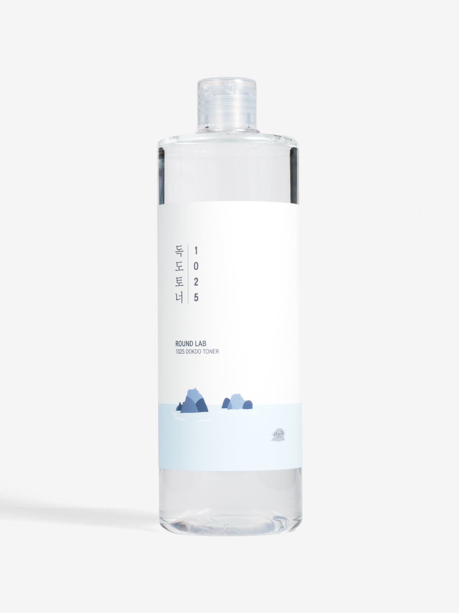 Round Lab 1025 Dokdo Toner 500ml bottle, a gently exfoliating and hydrating Korean toner