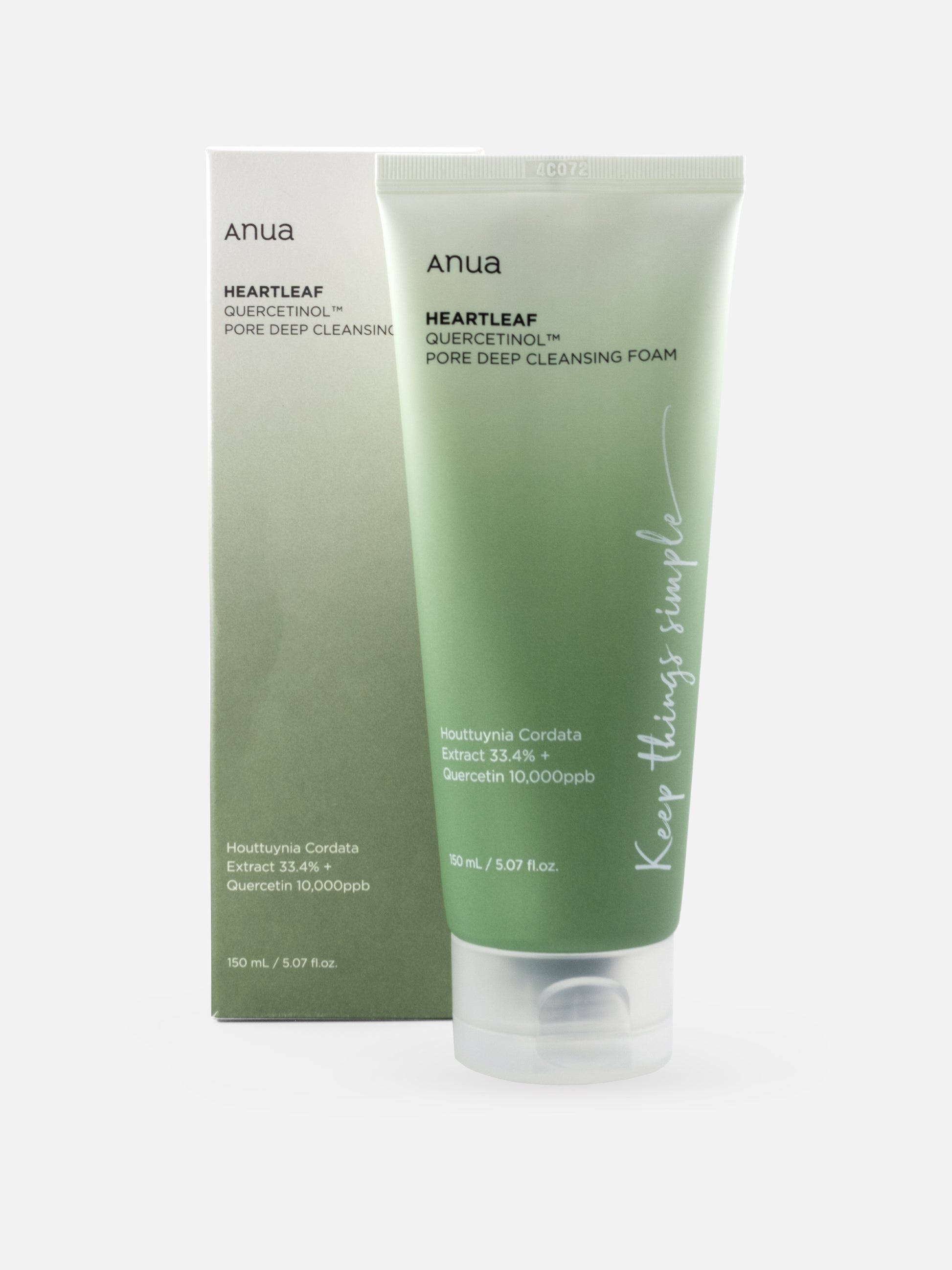 Anua Heartleaf Quercetinol Pore Deep Cleansing Foam 150ml with box