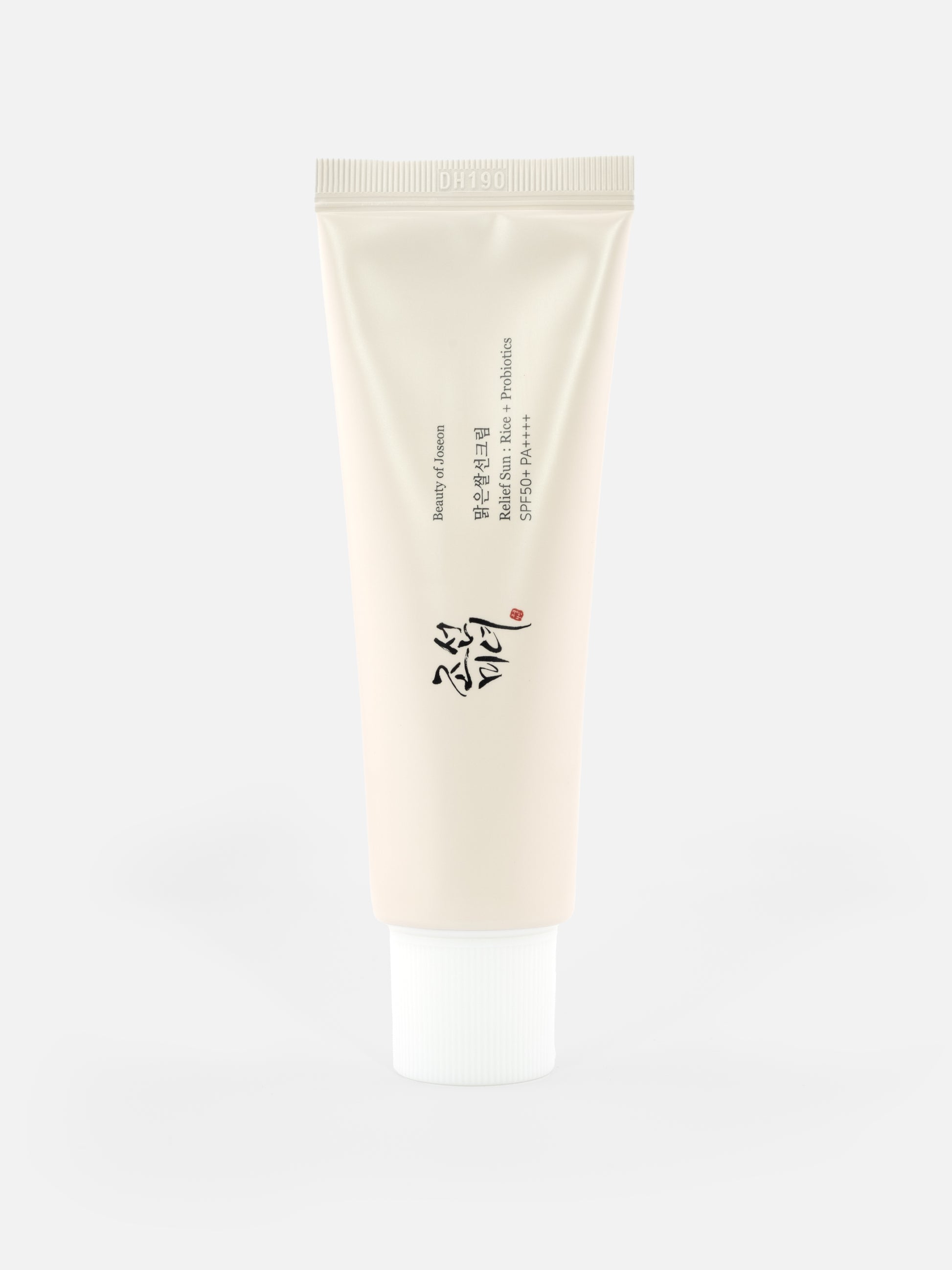 Beauty of Joseon	Relief Sun: Rice + Probiotics SPF50+ PA++++	50ml on white background