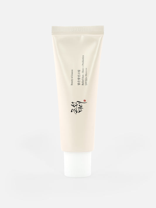Beauty of Joseon	Relief Sun: Rice + Probiotics SPF50+ PA++++	50ml on white background