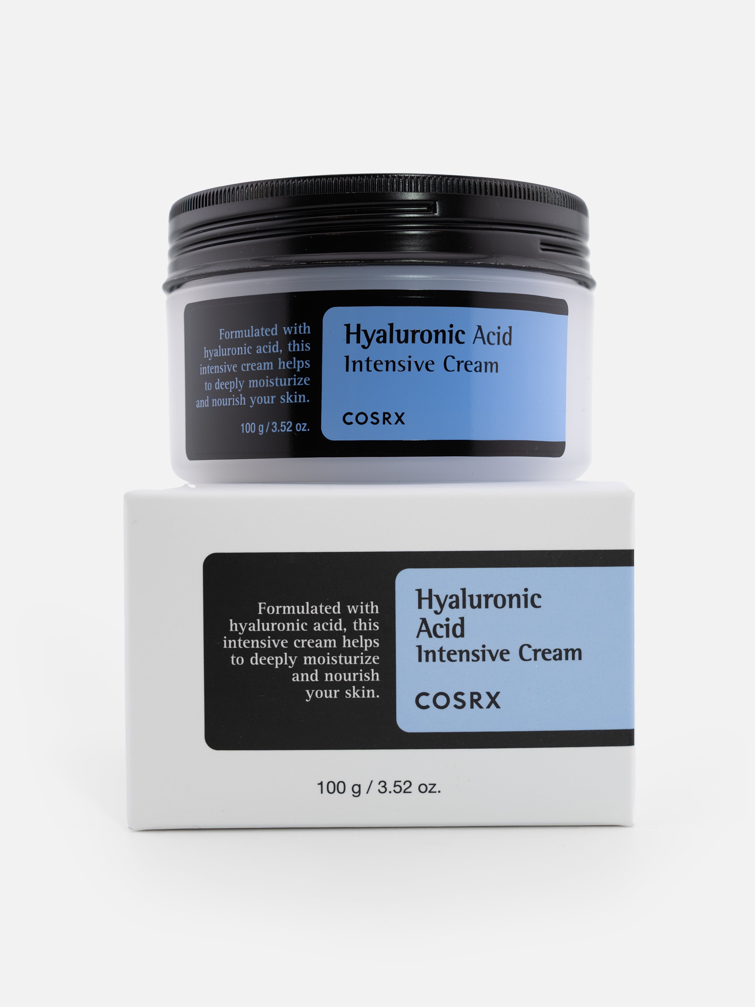 Cosrx Hyaluronic Acid Intensive Cream jar and box on a white background