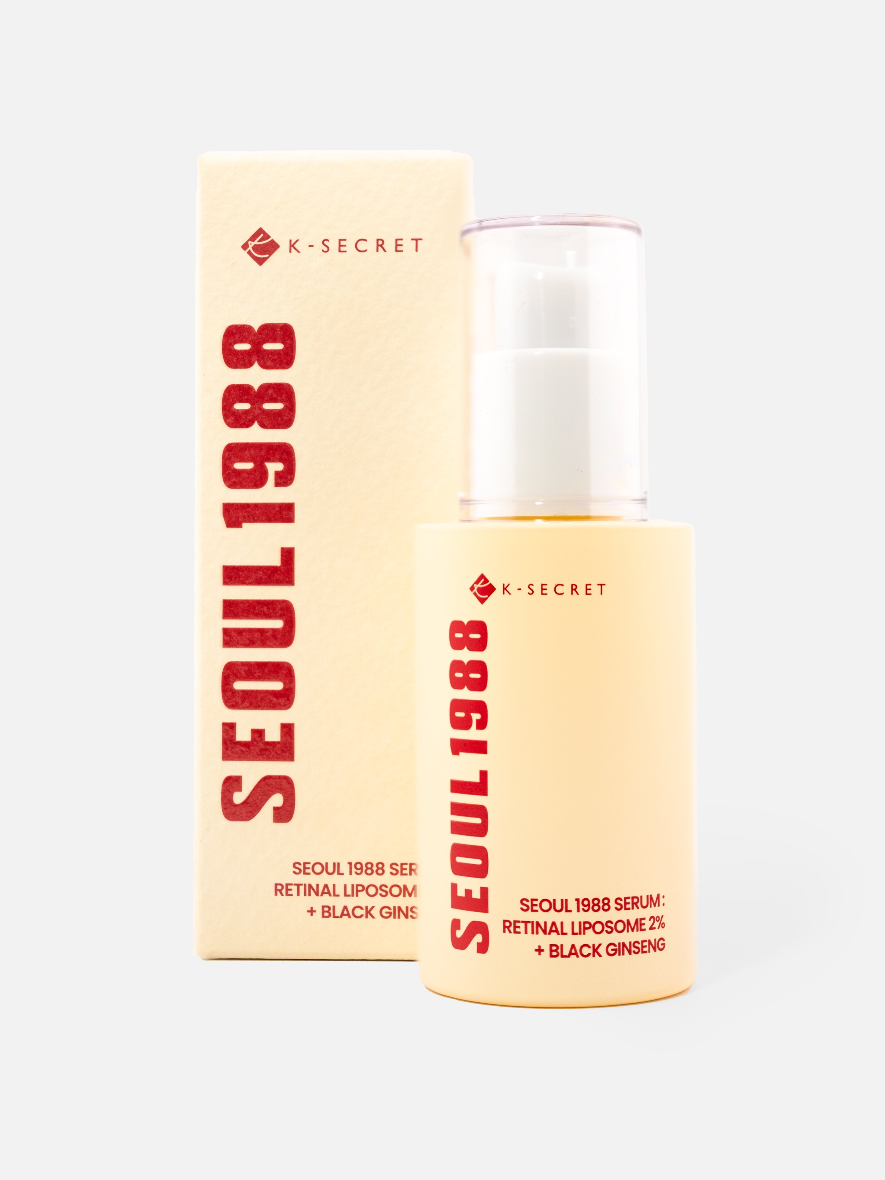 K-SECRET SEOUL 1988 Serum: Retinal Liposome 2% + Black Ginseng 30ml with box