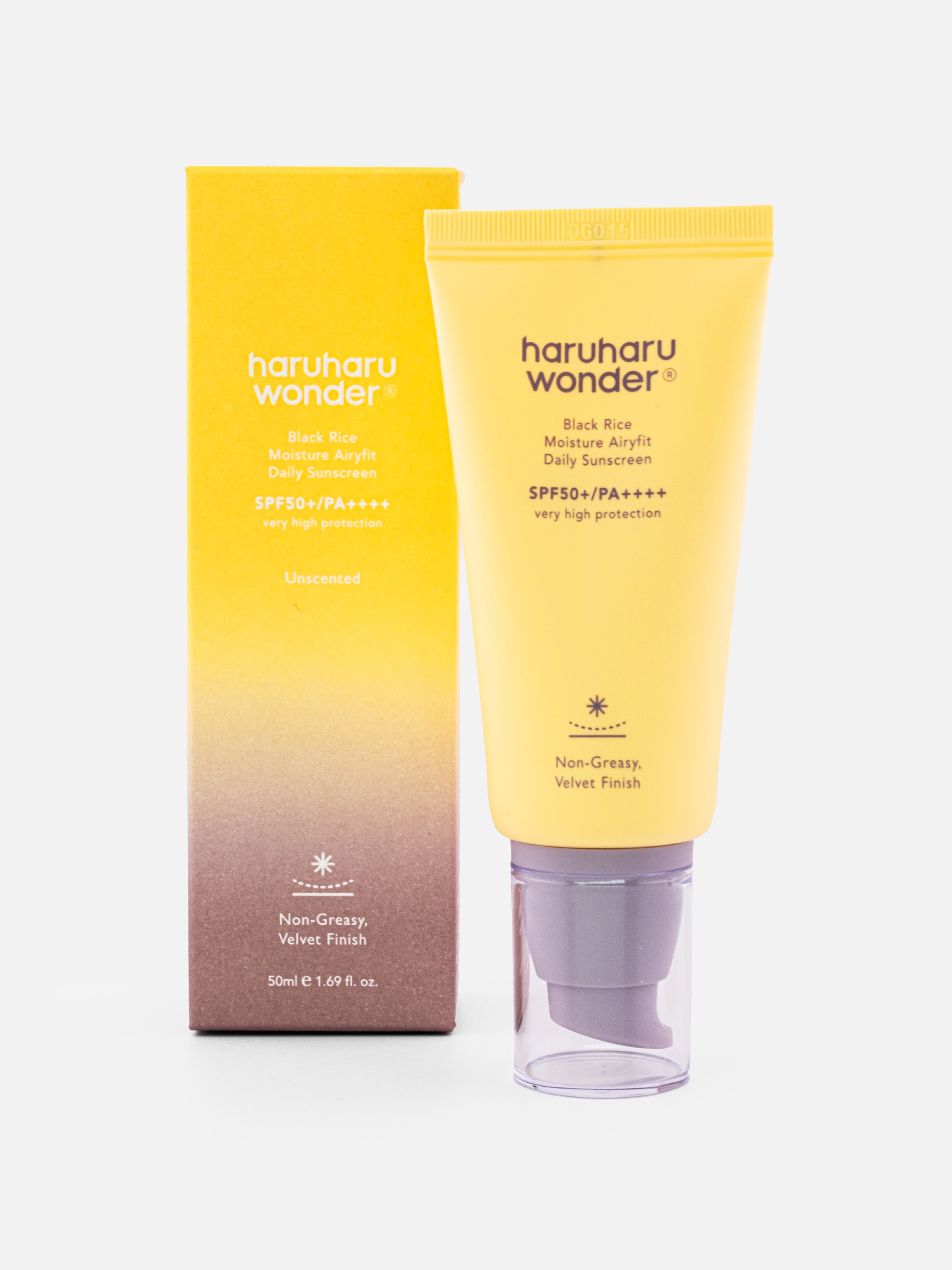 haruharu wonder Black Rice Moisture Airyfit Daily Sunscreen SPF50+/PA++++ 50ml with box