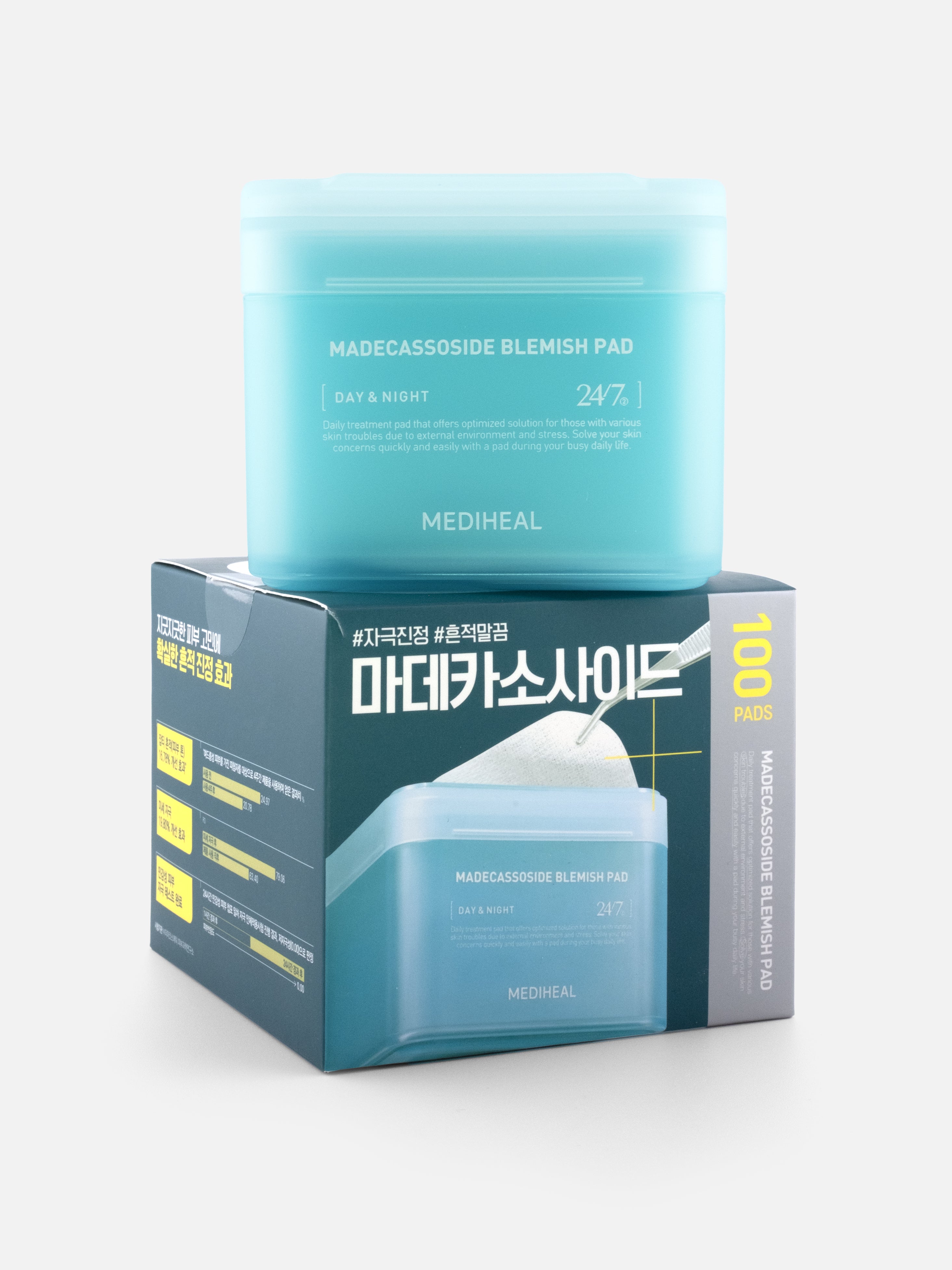 MEDIHEAL Madecassoside Blemish Pad 100 pads and box