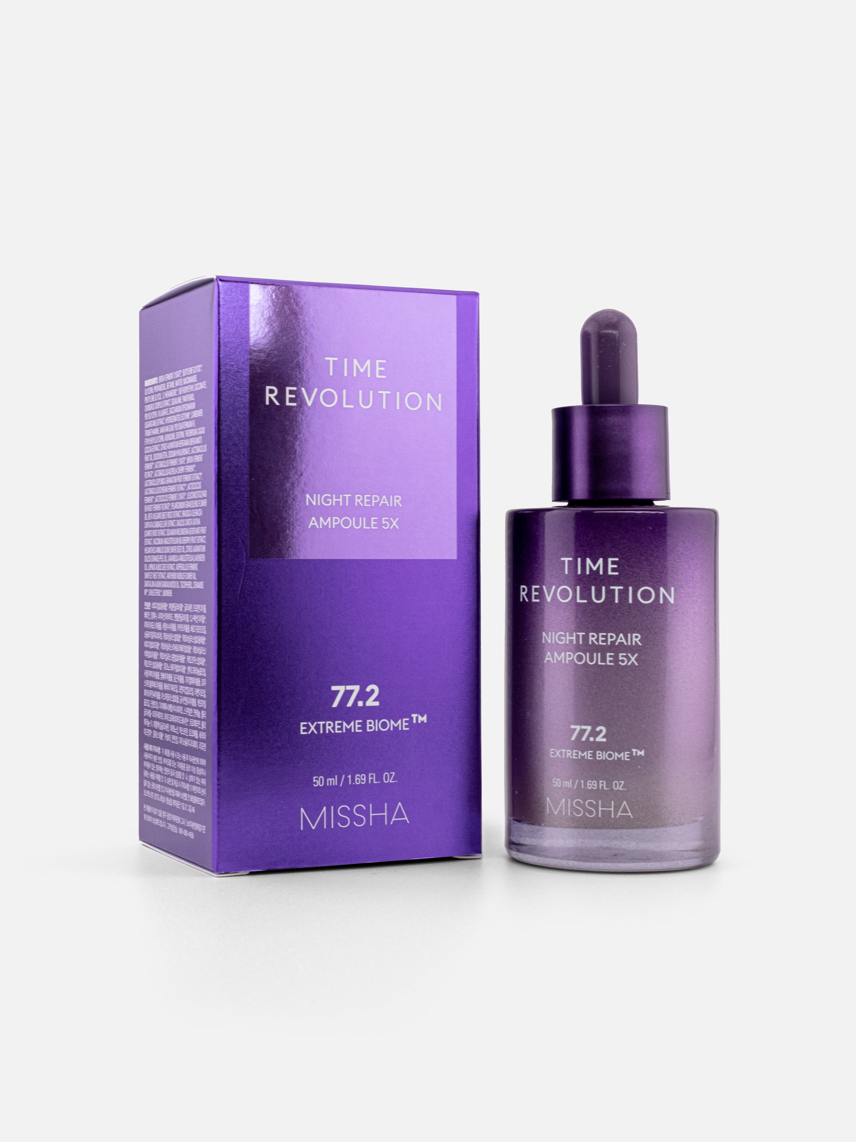 Missha Time Revolution Night Repair Ampoule 5X 50ml product and box