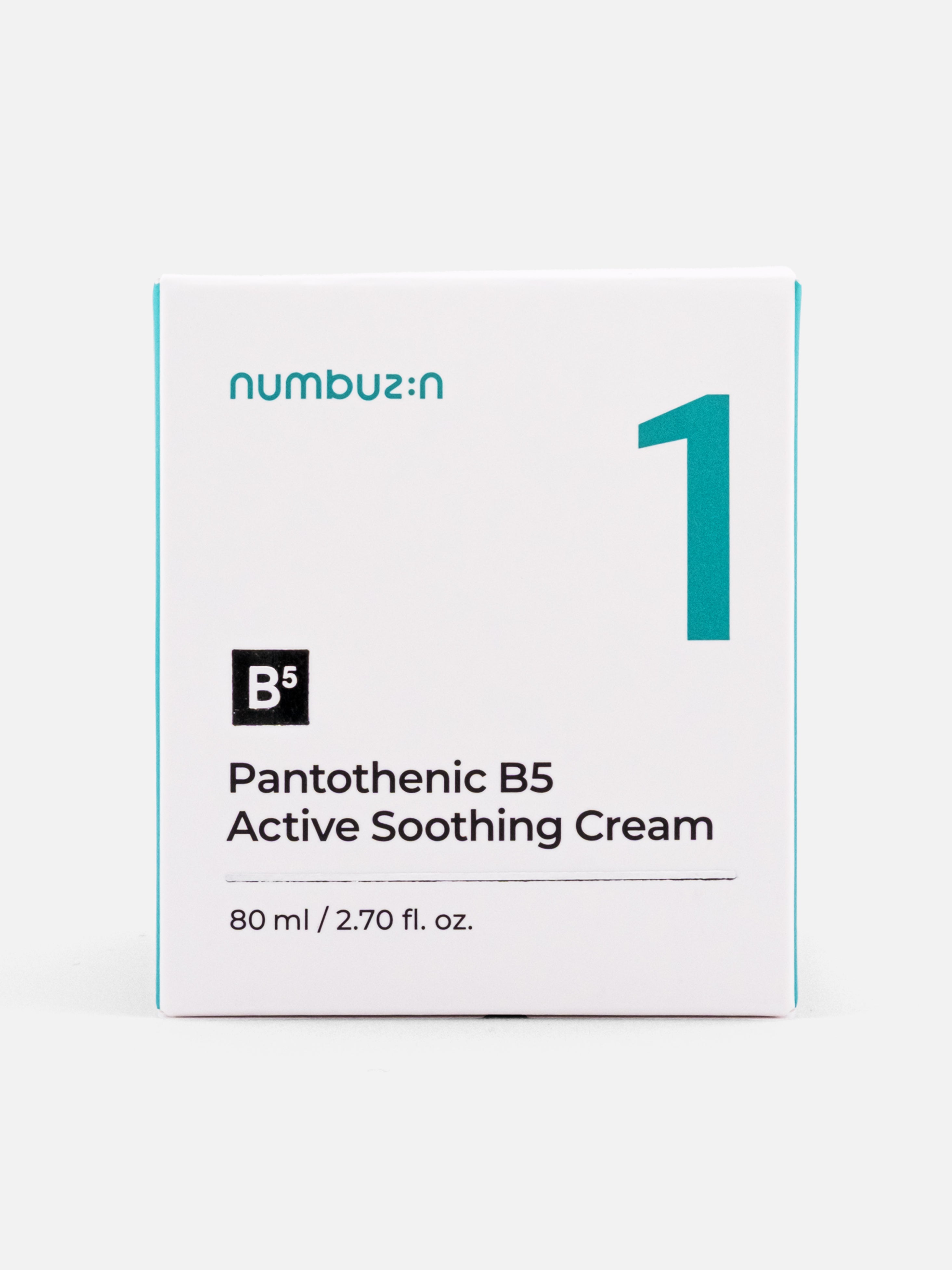 numbuzin No.1 Pantothenic B5 Active Soothing Cream 80ml box